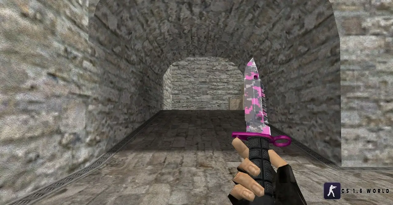 Модель ножа HD «M9 Bayonet | Pink DDpat» для CS 1.6